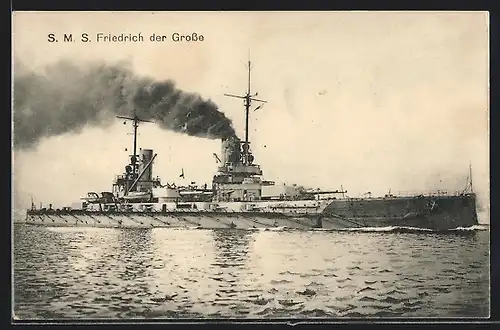 AK S. M. S. Kriegsschiff Friedrich der Grosse in Fahrt