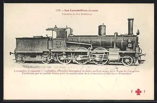 AK Chemins de Fer Fédéraux, Locomotive Compound a 2 cylindres, schweizer Eisenbahn