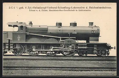 AK Eisenbahn, 2-C-1 3 /6 gek. 4 Zyl.-Heissdampf-Verbund-Schnellzugs-Lokomotive d. Reichseisenbahnen