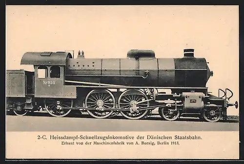 AK 2-C Heissdampf-Schnellzugslokomotive der Dänischen Staatsbahn