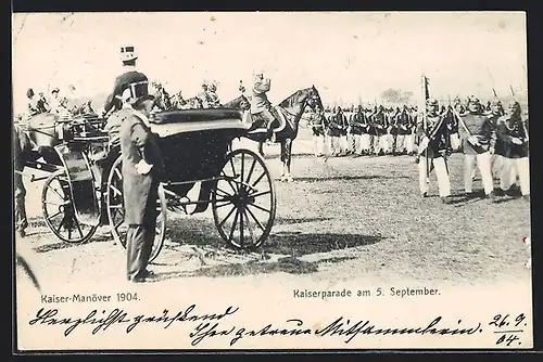 AK Kaisermanöver 1904, Kaiserparade am 5. September