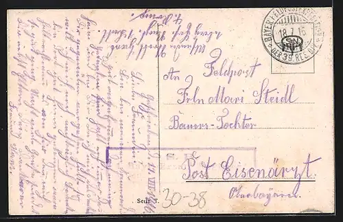 AK Die Sonne glüht im Osten..., Zwei Soldaten der Kavallerie in Uniform