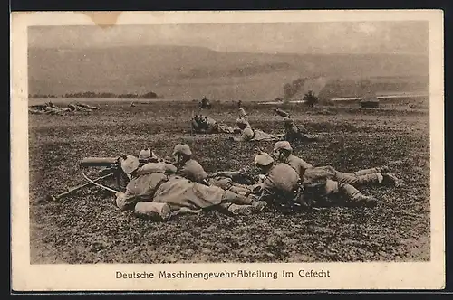 AK Deutsche Maschinengewehr-Abteilung der Infanterie im Gefecht