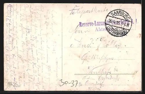 AK Steh` ich in finstrer Mitternacht..., Soldat der Infanterie mit Pickelhaube