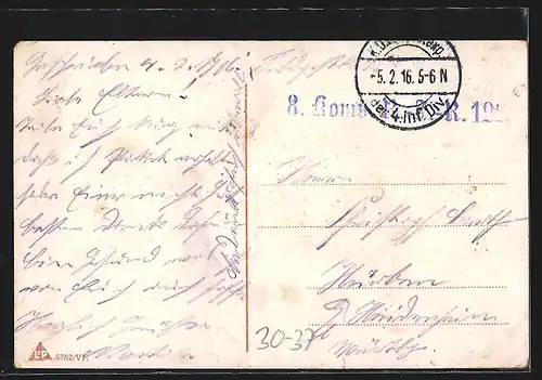 AK Lieb`Vaterland magst ruhig sein, Soldaten der Infanterie mit Gewehren