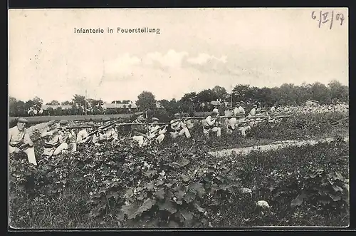 AK Infanterie in Feuerstellung, Schützenlinie