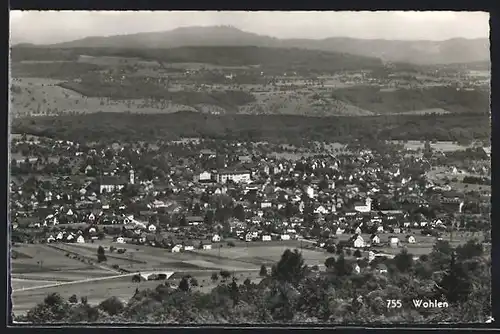 AK Wohlen, Gesamtansicht mit Fernblick von oben