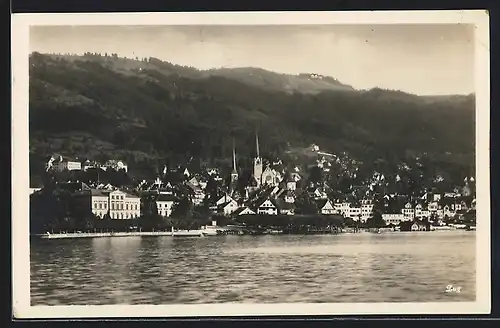 AK Zug, Ortsansicht vom Wasser aus