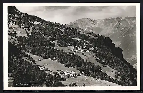 AK Braunwald /Glarus, Braunwaldterrasse aus der Vogelschau
