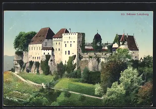 AK Lenzburg, Blick zum Schloss