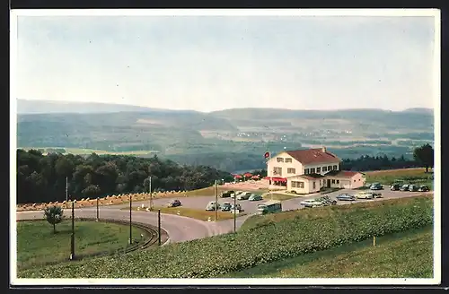 AK Widen, Gasthaus-Café Heinrüti-Rank mit Panorama