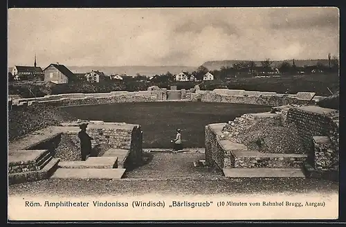 AK Windisch, Römisches Amphitheater Vindonissa Bärlisgrueb
