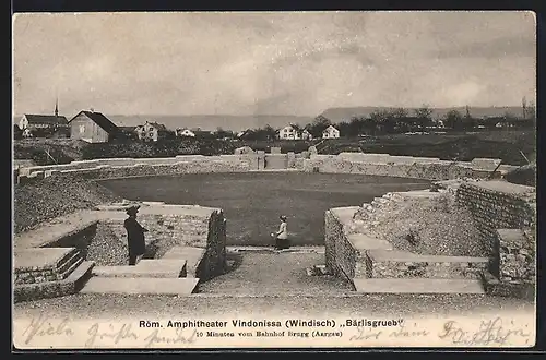 AK Brugg, Amphitheater Vindonissa (Bärlisgruob), Ausgrabung