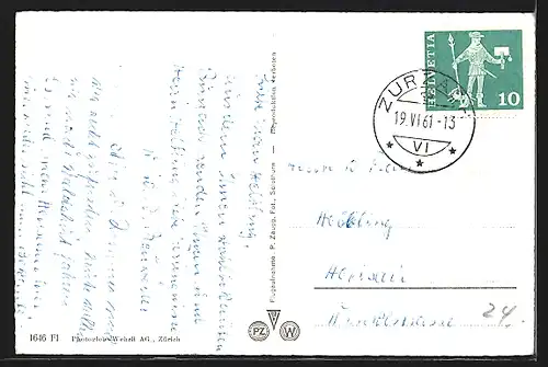 AK Zurzach, Teilansicht mit Strassenpartie