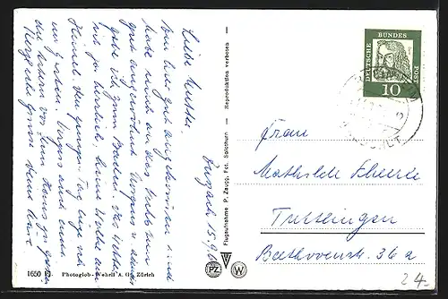 AK Zurzach, Totale aus der Luft gesehen