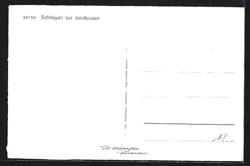 AK Adelboden, Schlegeli aus der Vogelschau