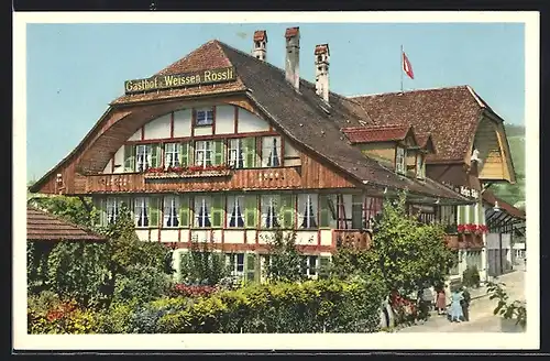 AK Zäziwil, Gebäudeansicht vom Gasthaus zum Weissen Rössli