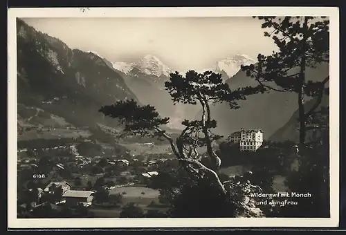 AK Wilderswil, Teilansicht mit Mönch und Jungfrau