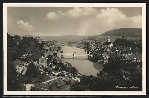 AK Laufenburg, Ortsansicht mit Kirche und Fluss