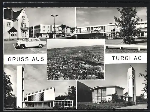 AK Turgi, Gesamtansicht, versch. Ortsansichten