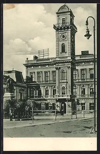 AK Komárno, Stadthaus mit dem Klapkadenkmal