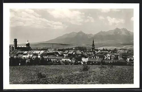 AK Käsmark, Ortsansicht mit Kirche