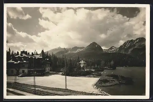 AK Csorber See, Blick auf das Grand Hotel