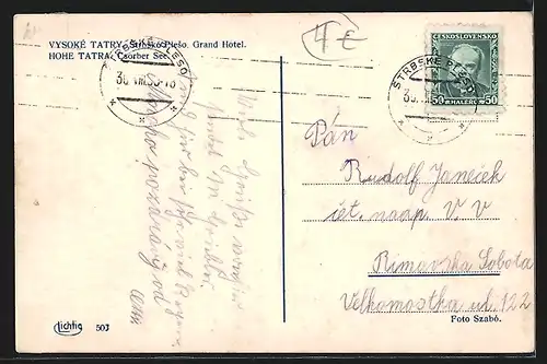 AK Csorber See, Blick auf das Grand Hotel