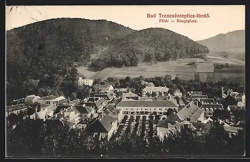 AK Bad Trencsénteplicz-fürdö, Hauptplatz