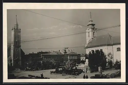 AK Rimavská Sobota, Strassenpartie mit Kirche