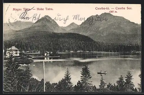 AK Hohe Tatra /Csorba See, Panorama