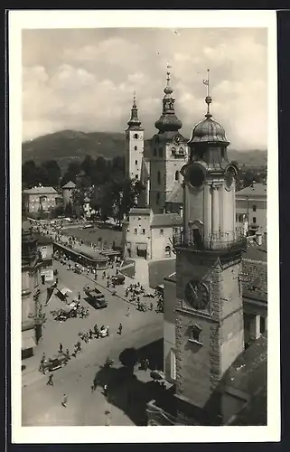 AK Banská Bystrica, Ortspartie mit Kirchen