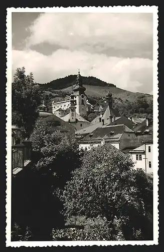 AK Ban. Stiavnica, Teilansicht aus der Vogelschau