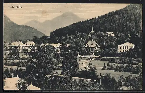 AK Lubochna, Ortsansicht aus der Vogelschau