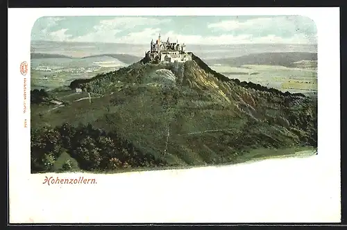 AK Hohenzollern, Panorama mit Schloss