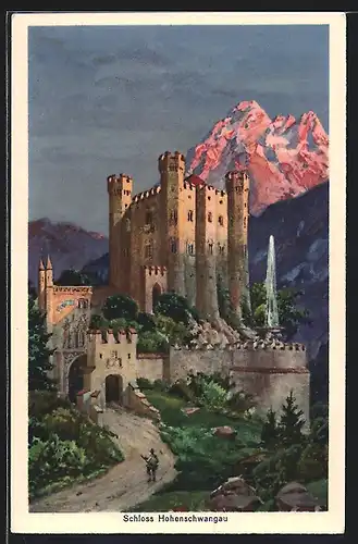 Künstler-AK Hohenschwangau, Schloss Hohenschwangau