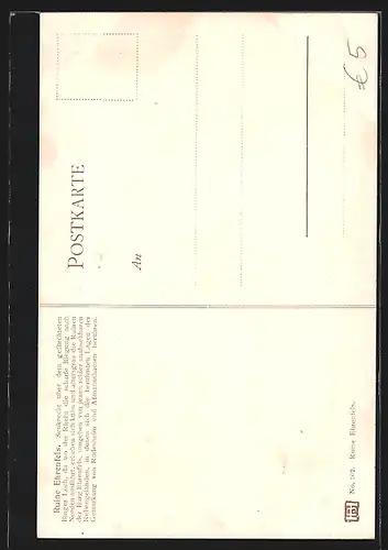 AK Ehrenfels, Ruine mit Dampfer