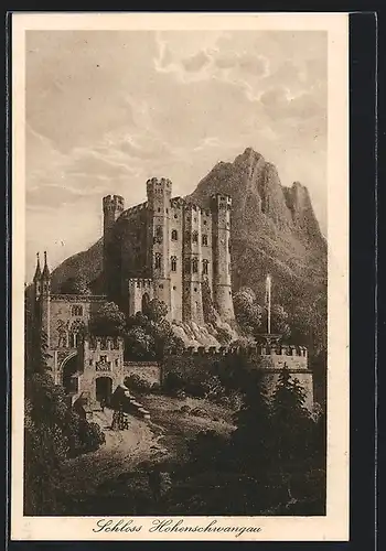 Künstler-AK Hohenschwangau, Schloss Hohenschwangau