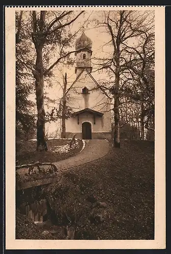 AK Blick zur Schlosskapelle Linderhof