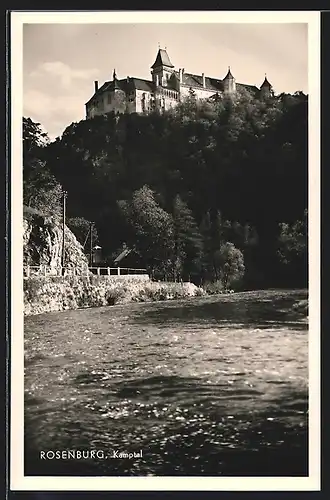 AK Rosenburg /Kamptal, Blick zum Schloss