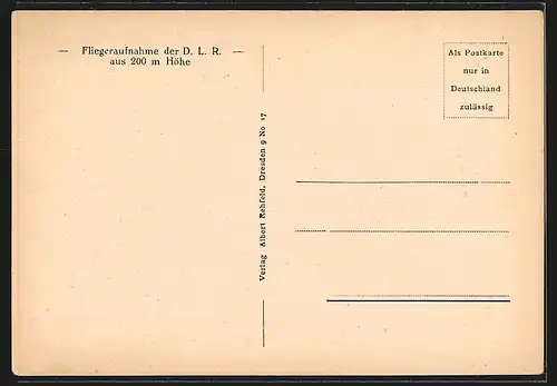 AK Dresden-Moritzburg, Jagdschloss, Fliegeraufnahme