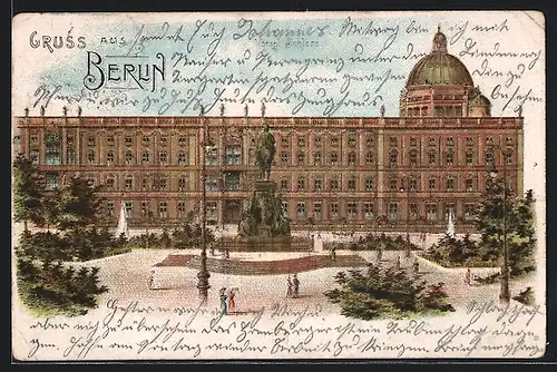 Lithographie Berlin, Am königl. Schloss