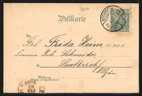 Lithographie Hechingen, Ansicht der Hohenzollernburg