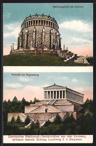 AK Kelheim an der Donau, Befreiungshalle, Walhalla bei Regensburg