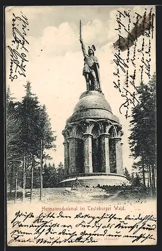 AK Teutoburg /Teutoburger Wald, Hermannsdenkmal