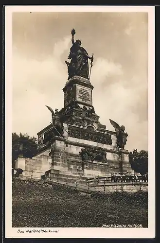 AK Partie am Nationaldenkmal auf dem Niederwald