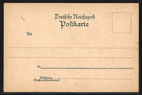 Mondschein-Lithographie Cöln, Blick auf den Dom bei Nacht