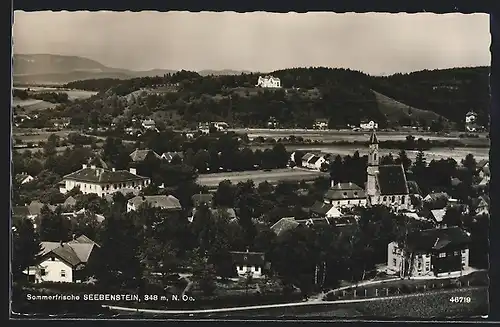 AK Seebenstein, Ortspartie mit Kirche