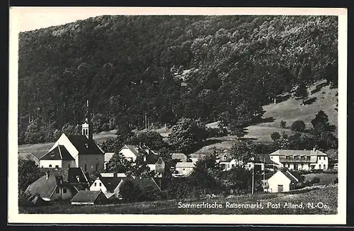 AK Alland-Raisenmarkt, Ortspartie mit Kirche