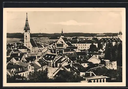 AK Horn /N.-D., Teilansicht mit Kirche